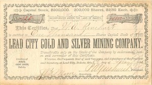 Lead City Gold and Silver Mining Co.